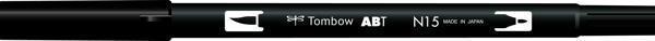 Tombow Dual Brush Pen Grafik Çizim Kalemi N15 Black - Image 1