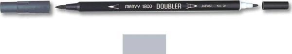 Marvy 1800 Doubler Çift Uçlu Brush Pen 12 GREY - Image 1