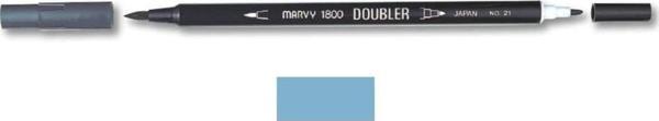 Marvy 1800 Doubler Çift Uçlu Brush Pen 17 STEEL BLUE - Image 1