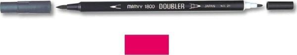 Marvy 1800 Doubler Çift Uçlu Brush Pen 19 CARMINE - Image 1