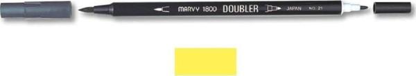 Marvy 1800 Doubler Çift Uçlu Brush Pen 22 LEMON YELLOW - Image 1