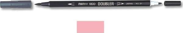 Marvy 1800 Doubler Çift Uçlu Brush Pen 35 CORAL PINK - Image 1