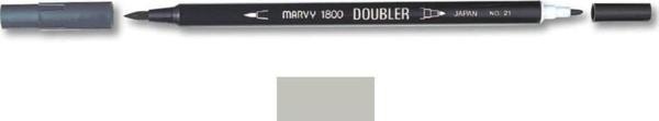 Marvy 1800 Doubler Çift Uçlu Brush Pen 39 ASH GREY - Image 1