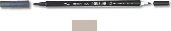 Marvy 1800 Doubler Çift Uçlu Brush Pen 40 BROWNISH GREY - Image 1