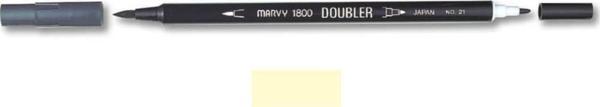 Marvy 1800 Doubler Çift Uçlu Brush Pen 42 CREAM YELLOW - Image 1