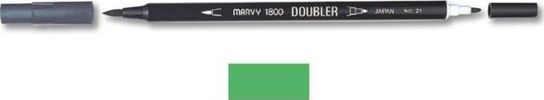 Marvy 1800 Doubler Çift Uçlu Brush Pen 48 LEAF GREEN - Image 1