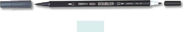 Marvy 1800 Doubler Çift Uçlu Brush Pen 51 AQUA GREY - Image 1