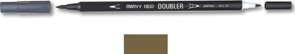Marvy 1800 Doubler Çift Uçlu Brush Pen 54 BURNT UMBER - Image 1