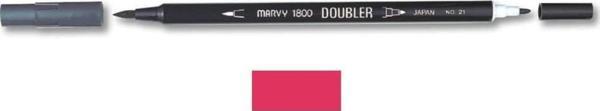 Marvy 1800 Doubler Çift Uçlu Brush Pen 65 CHERRY - Image 1