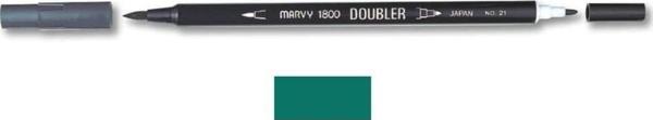 Marvy 1800 Doubler Çift Uçlu Brush Pen 72 PINE GREEN - Image 1