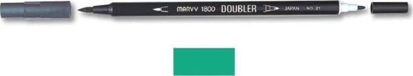 Marvy 1800 Doubler Çift Uçlu Brush Pen 97 APPLE GREEN - Image 1