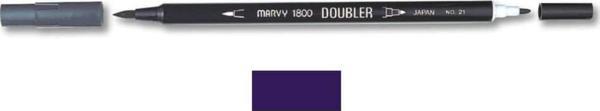 Marvy 1800 Doubler Çift Uçlu Brush Pen 107 EGGPLANT - Image 1