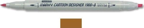 Marvy 1900-B Cartoon Designer Grafik Markör 6 BROWN - Image 1
