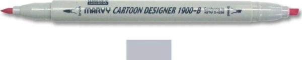 Marvy 1900-B Cartoon Designer Grafik Markör 12 GREY - Image 1