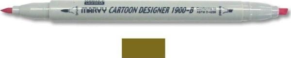 Marvy 1900-B Cartoon Designer Grafik Markör 27 OLIVE BROWN - Image 1