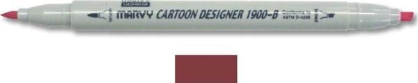 Marvy 1900-B Cartoon Designer Grafik Markör 28 ENGLISH RED - Image 1