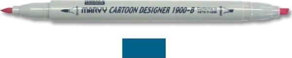 Marvy 1900-B Cartoon Designer Grafik Markör 33 ORIENTAL BLUE - Image 1