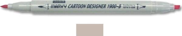 Marvy 1900-B Cartoon Designer Grafik Markör 40 BROWNISH GREY - Image 1