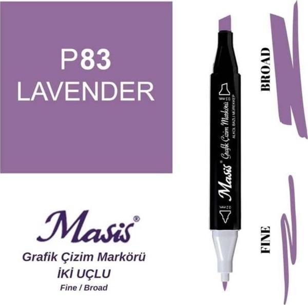 Masis Çift Uçlu Marker Grafik Çizim Kalemi 83 Lavanta - Image 1