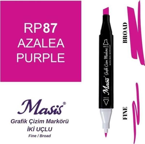 Masis Çift Uçlu Marker Grafik Çizim Kalemi 87 Açelya Mor - Image 1