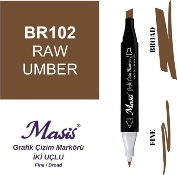 Masis Çift Uçlu Marker Grafik Çizim Kalemi 102 Açık Kahverengi - Image 1