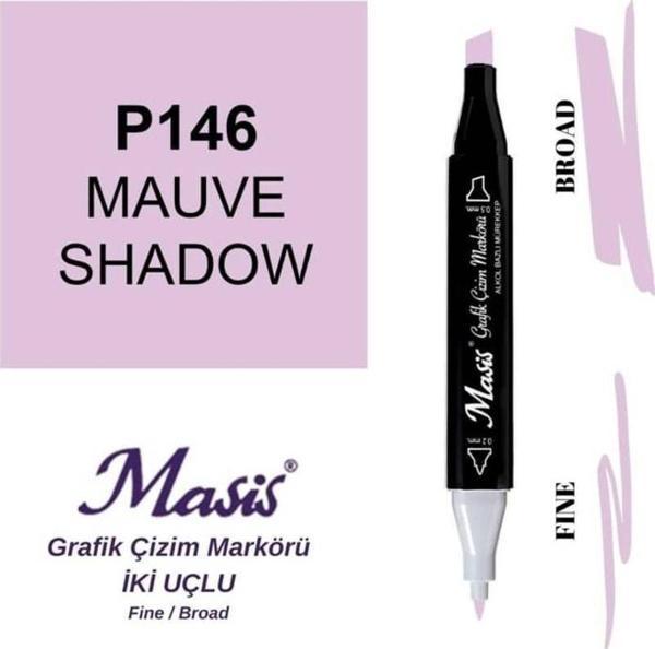 Masis Çift Uçlu Marker Grafik Çizim Kalemi 146 Gölgeli Lila - Image 1