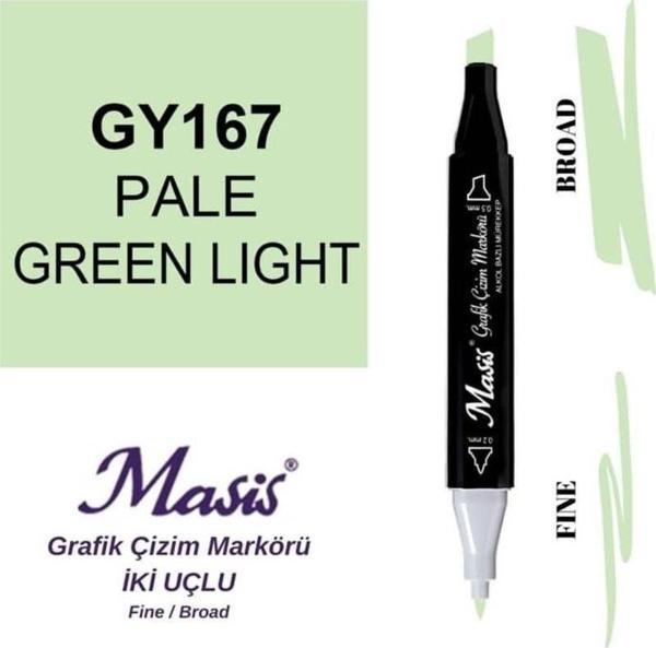 Masis Çift Uçlu Marker Grafik Çizim Kalemi 167 Küf Yeşili - Image 1