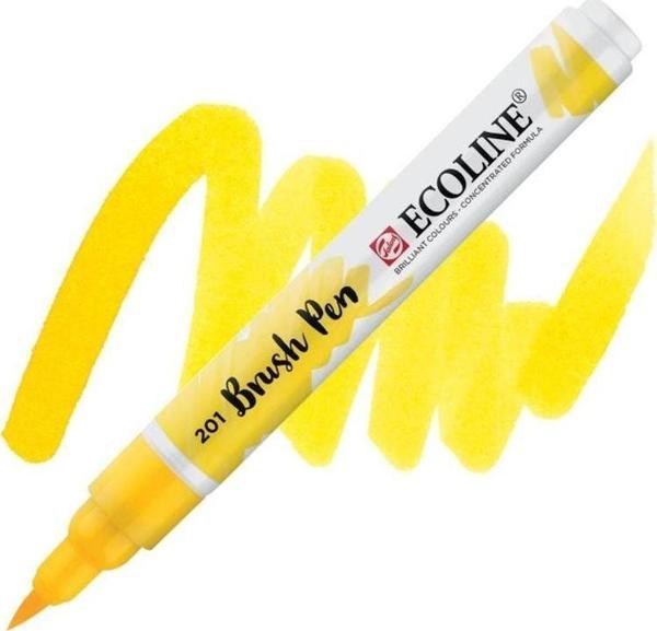 Talens Ecoline Brush Pen Fırça Uçlu Kalem 201 Light Yellow - Image 1