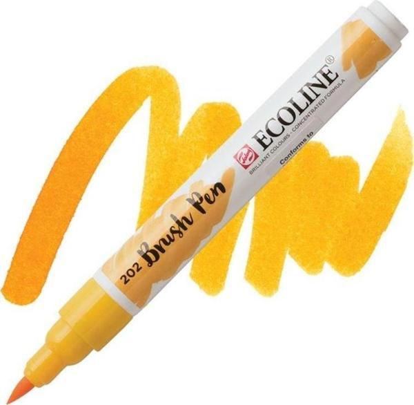 Talens Ecoline Brush Pen Fırça Uçlu Kalem 202 Deep Yellow - Image 1