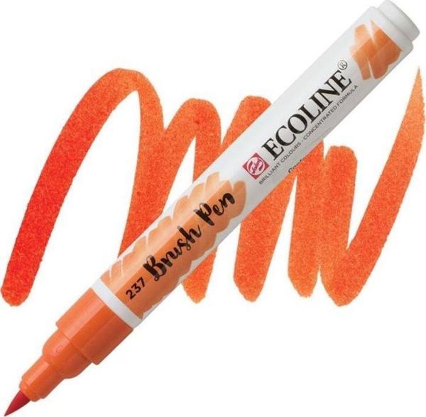 Talens Ecoline Brush Pen Fırça Uçlu Kalem 237 Deep Orange - Image 1