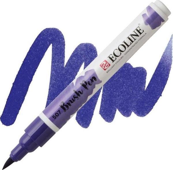 Talens Ecoline Brush Pen Fırça Uçlu Kalem 507 Ultramarine Violet - Image 1