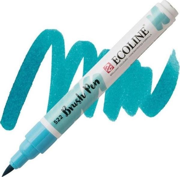 Talens Ecoline Brush Pen Fırça Uçlu Kalem 522 Turquoise Blue - Image 1