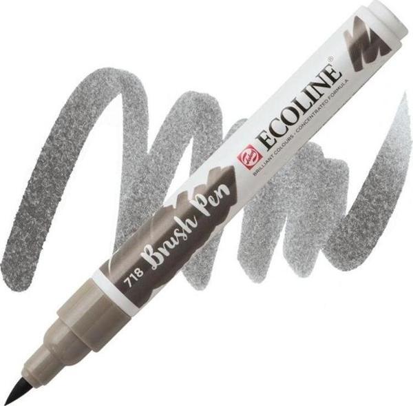 Talens Ecoline Brush Pen Fırça Uçlu Kalem 718 Warm Grey - Image 1