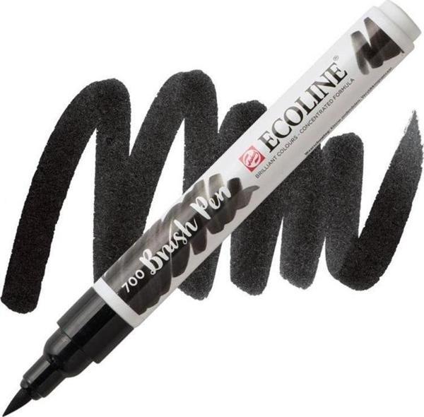 Talens Ecoline Brush Pen Fırça Uçlu Kalem 700 Black - Image 1