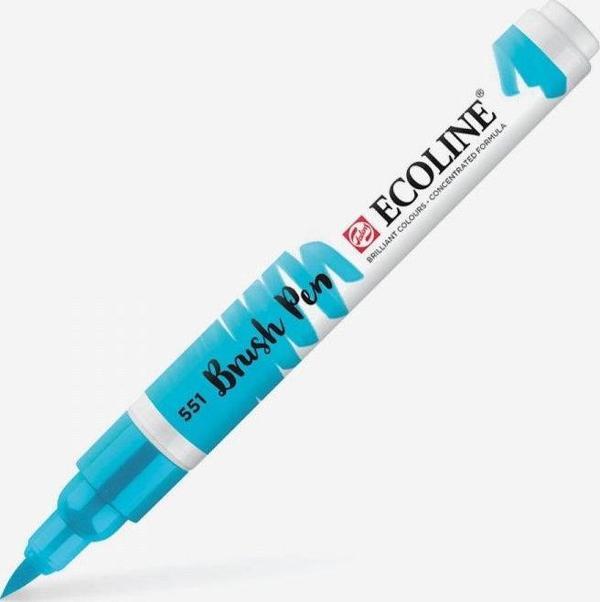 Talens Ecoline Brush Pen Fırça Uçlu Kalem 551 Sky Blue Light - Image 1