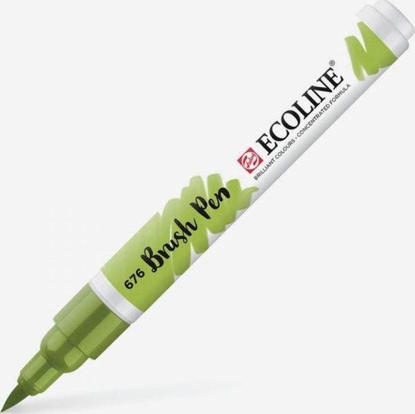 Talens Ecoline Brush Pen Fırça Uçlu Kalem 676 Grass Green - Image 1