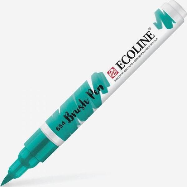 Talens Ecoline Brush Pen Fırça Uçlu Kalem 654 Fir Green - Image 1