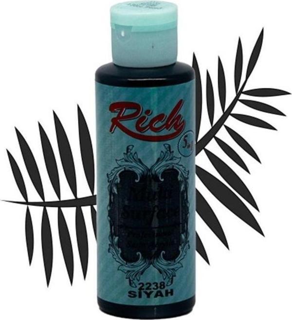 Rich Multi Surface Her Yüzey İçin Akrilik Boya 120 cc. 2238 SİYAH - Image 1