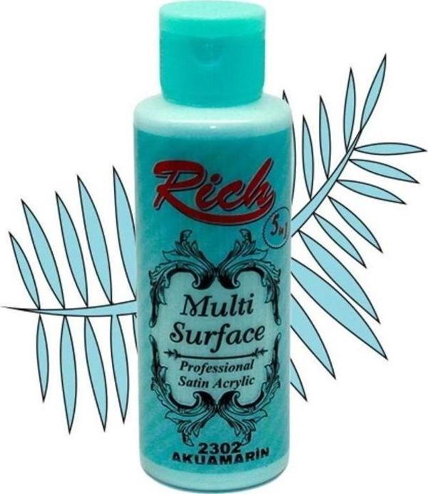 Rich Multi Surface Her Yüzey İçin Akrilik Boya 120 cc. 2302 AKUAMARİN - Image 1