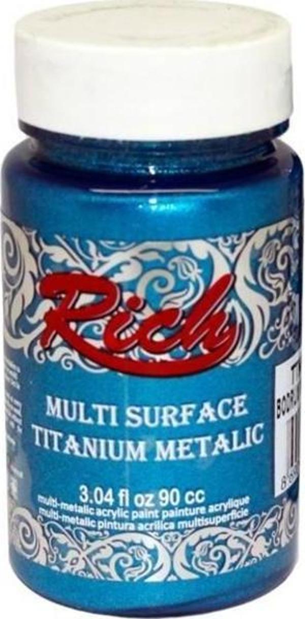 Rich Multi Surface Titanium Metalik Boya 90 cc. 2566 BODRUM MAVİ - Image 1