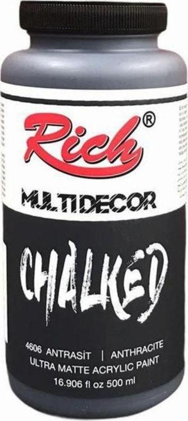 Rich Multi Decor Chalked Akrilik Boya 500 cc. 4606 ANTRASİT - Image 1