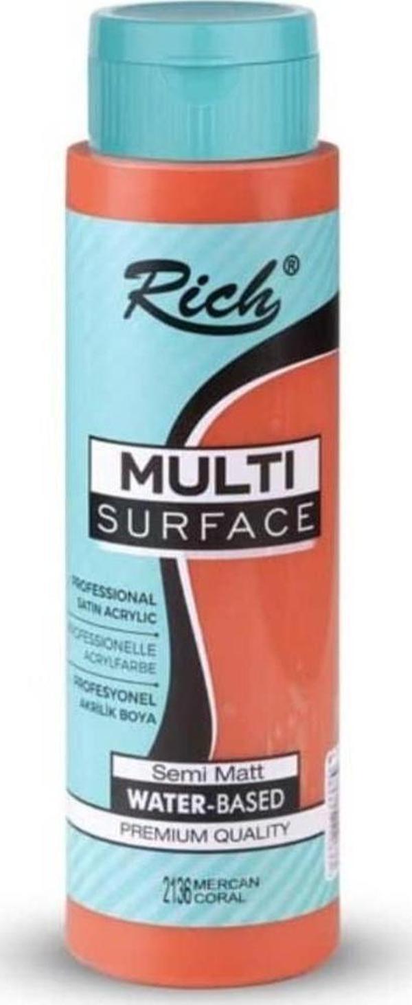 Rich Multi Surface Her Yüzey İçin Akrilik Boya 500 cc. 2136 MERCAN - Image 1