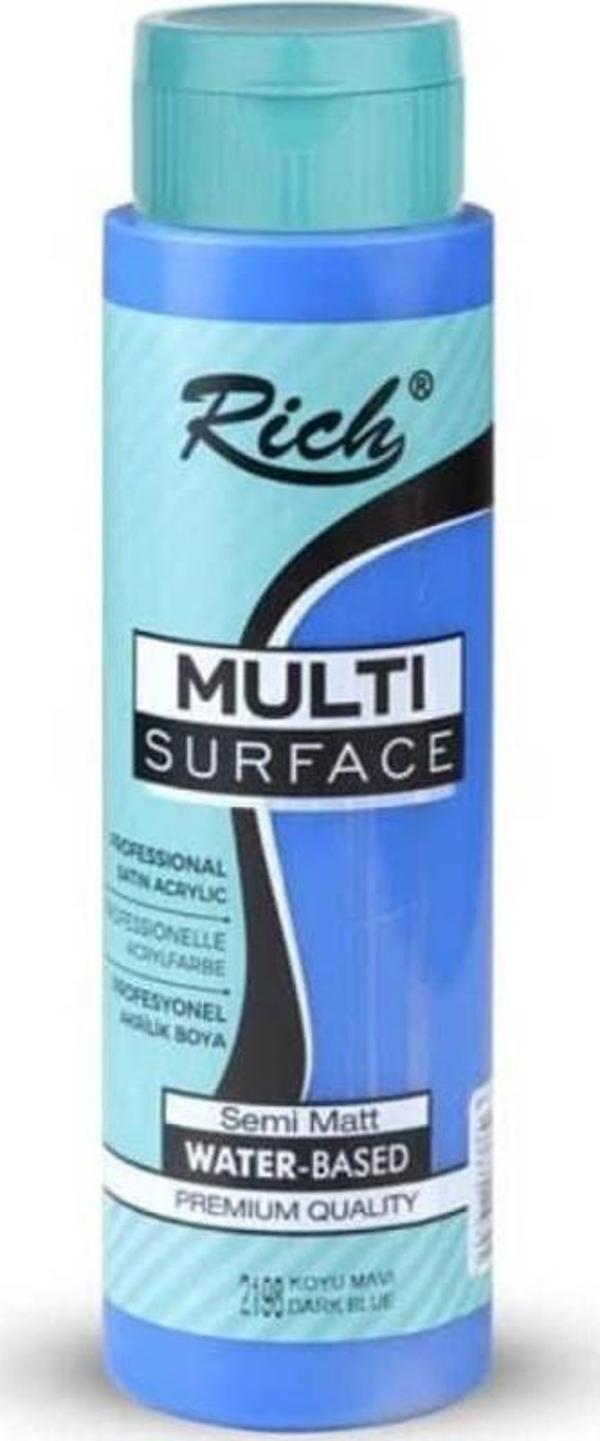 Rich Multi Surface Her Yüzey İçin Akrilik Boya 500 cc. 2198 KOYU MAVİ - Image 1