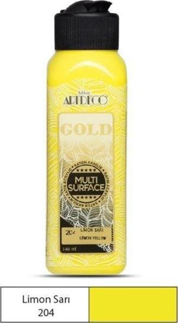 Artdeco Gold Multi Surface Akrilik Boya 140 ml. 204 LİMON SARI - Image 1