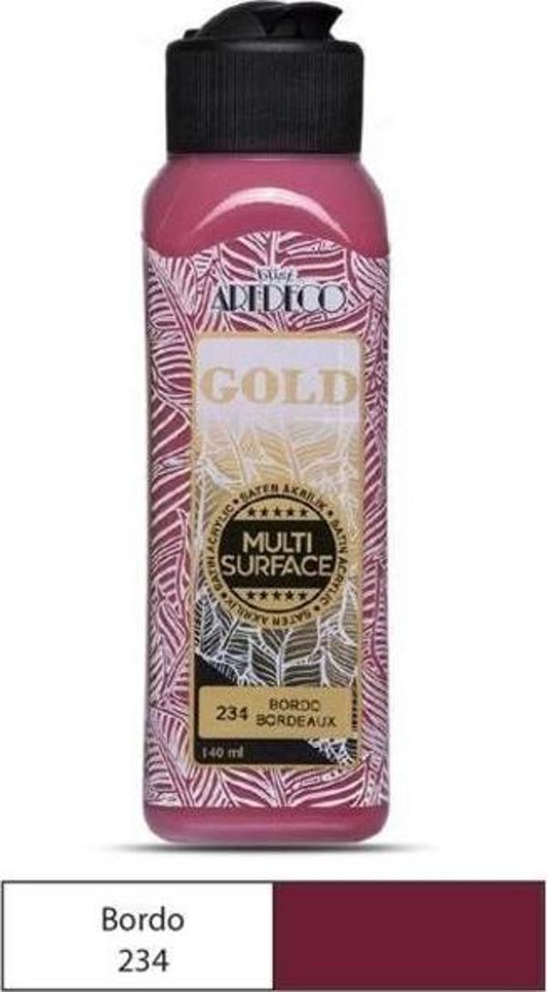Artdeco Gold Multi Surface Akrilik Boya 140 ml. 234 BORDO - Image 1