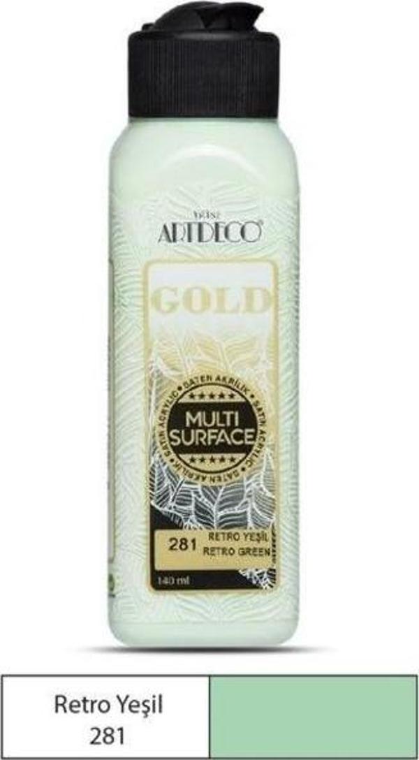 Artdeco Gold Multi Surface Akrilik Boya 140 ml. 281 RETRO YEŞİL - Image 1