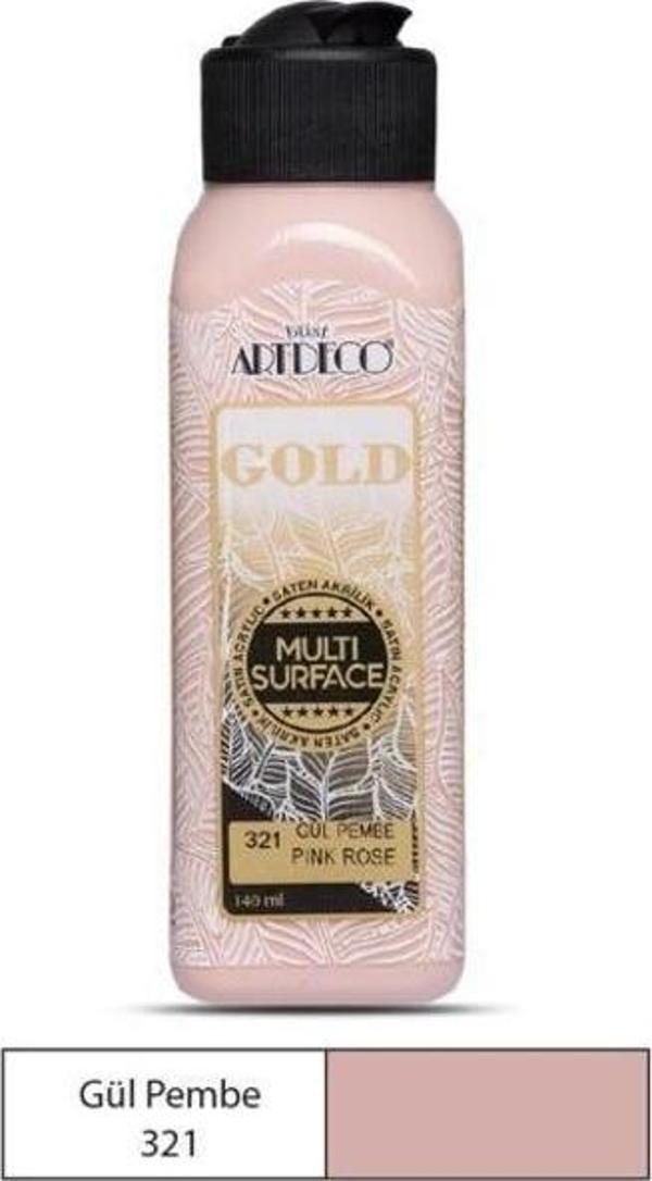Artdeco Gold Multi Surface Akrilik Boya 140 ml. 321 GÜL PEMBE - Image 1