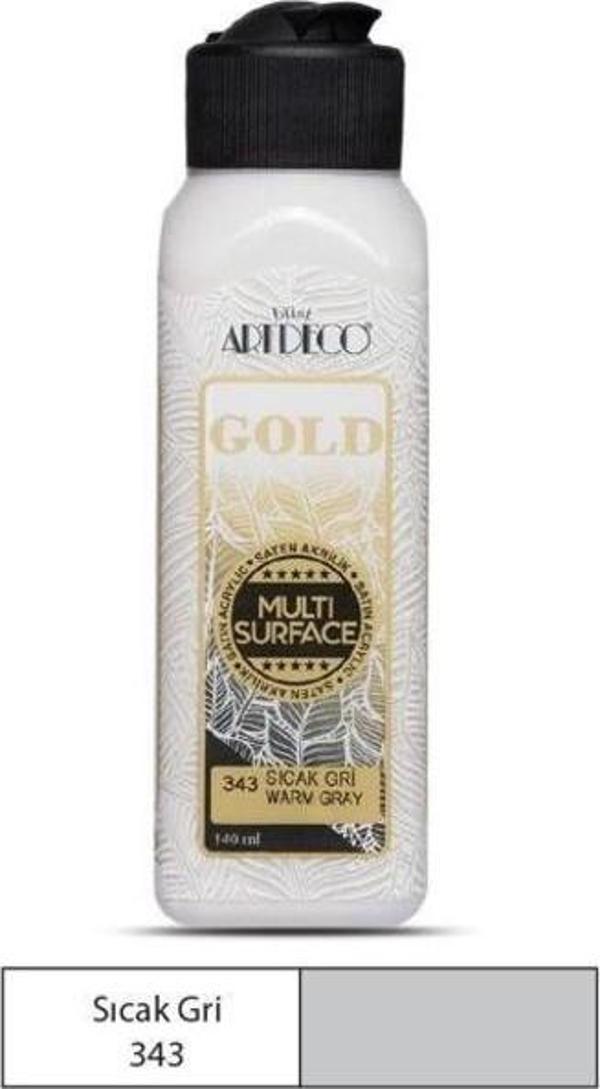 Artdeco Gold Multi Surface Akrilik Boya 140 ml. 343 SICAK GRİ - Image 1