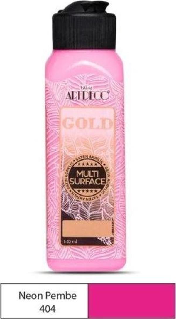 Artdeco Gold Multi Surface Akrilik Boya 140 ml. 404 NEON PEMBE - Image 1