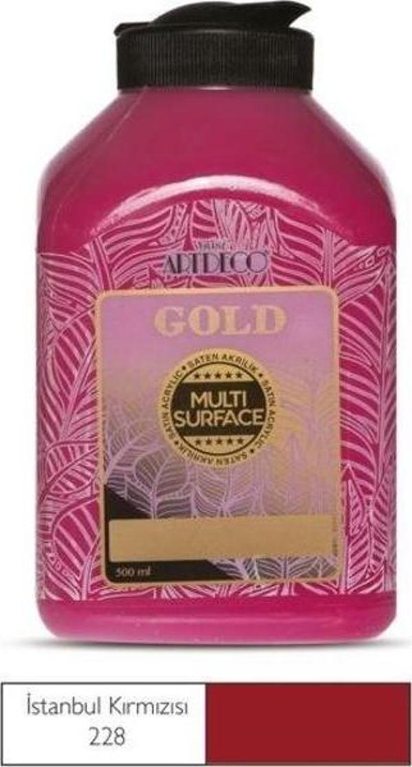 Artdeco Gold Multi Surface Akrilik Boya 500 ml. 228 İSTANBUL KIRMIZISI - Image 1